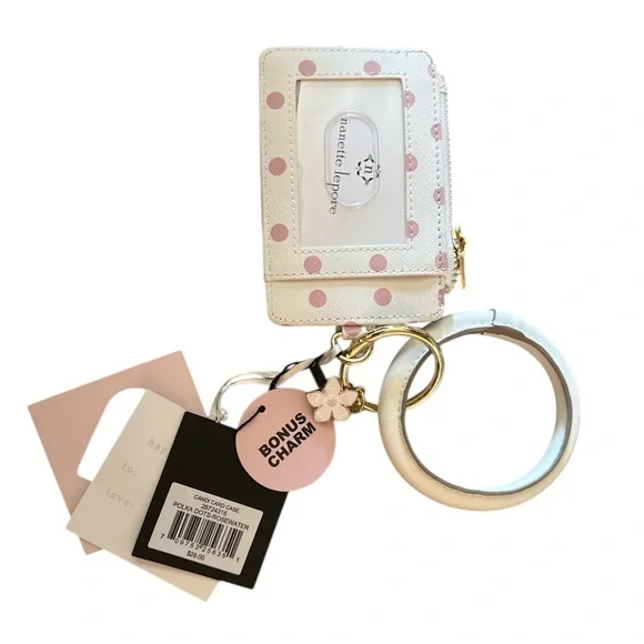 Kate Spade Pink Polka Dot Card Holder - Picture 2 of 3